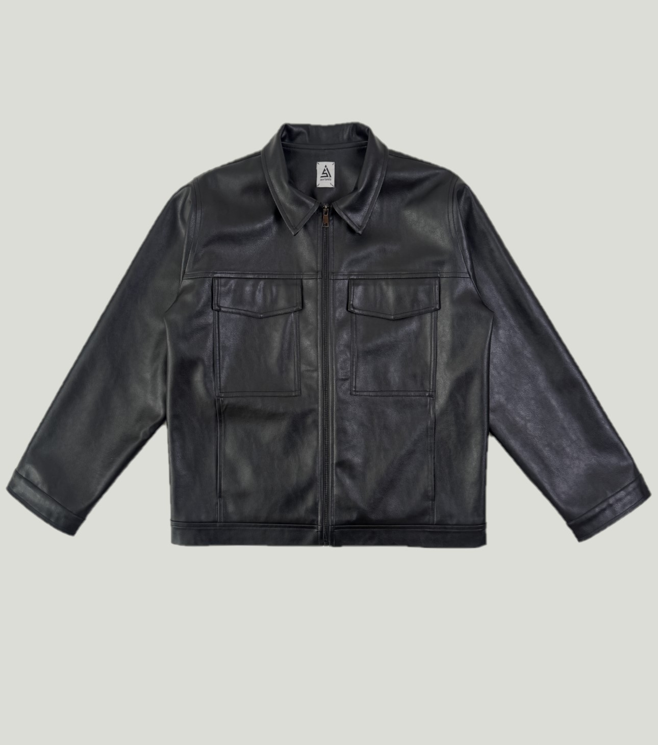 mens jacket leather black1 جکت چرم مردانه مشکی - تصویر 1